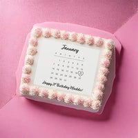 Calendar Cake Topper, Custom Birthday Cake Topper, Custom Calendar Cake Topper, Edible Cake Topper, Birthday Cake Topper