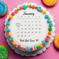 Calendar Cake Topper, Custom Birthday Cake Topper, Custom Calendar Cake Topper, Edible Cake Topper, Birthday Cake Topper