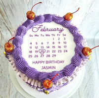 Calendar Cake Topper, Custom Birthday Cake Topper, Custom Calendar Cake Topper, Edible Cake Topper, Birthday Cake Topper