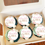 Welcome Baby Girl Cupcake Toppers