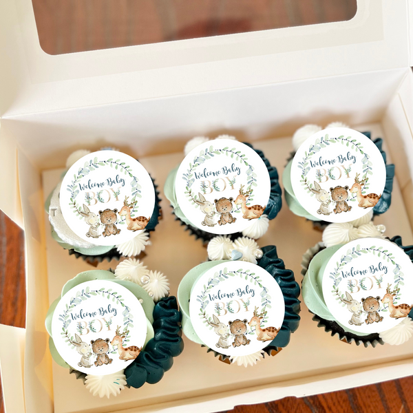 woodland cupcake topper