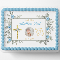 CHRISTENING / BAPTISM  Cake topper edible image customizable