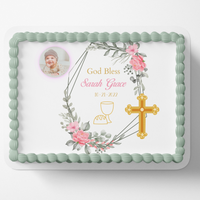 FIRST HOLY COMMUNION Cake topper edible image customizable