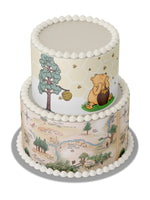 POOH BEAR BABY Shower Cake/Cake Wrap/Icing Sheet/Edible Image/pooh bear cake wrap/pooh bear icing sheet/pooh bear cake topper