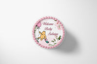 POOH BEAR BABY Shower Cake/Cake Wrap/Icing Sheet/Edible Image/pooh bear cake wrap/pooh bear icing sheet/pooh bear cake topper