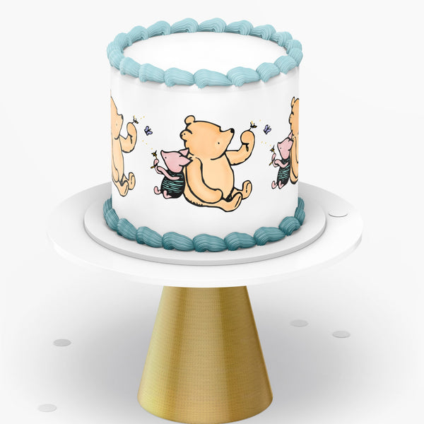 POOH BEAR BIRTHDAY Cake Edible Image/Pooh Bear Baby Shower/Cake topper/Edible Image/Edible Paper