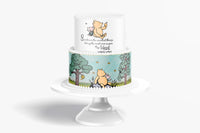 POOH BEAR BABY Shower Cake/Cake Wrap/Icing Sheet/Edible Image/pooh bear cake wrap/pooh bear icing sheet/pooh bear cake topper