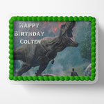 DINOSAUR CAKE TOPPER Jurassic Dinosaurs Edible Image Cake Wrap Icing Sheet Dinos Dinosaur Birthday cake