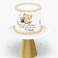 POOH BEAR BABY Shower Cake/Cake Wrap/Icing Sheet/Edible Image/pooh bear cake wrap/pooh bear icing sheet/pooh bear cake topper