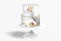 POOH BEAR BABY Shower Cake/Cake Wrap/Icing Sheet/Edible Image/pooh bear cake wrap/pooh bear Frosting sheet/pooh bear cake topper