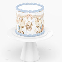 GIRAFFE BABY SHOWER Cake Boho Baby shower cake Edible Image Giraffe cake topper Giraffe Edible Image Cake Wrap