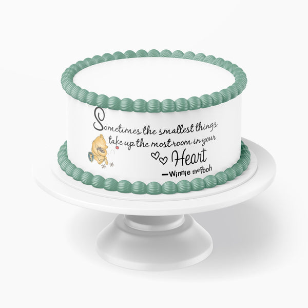 Whimsical Practicality Winnie the Pooh Happy 1st Birthday Edible Icing  Image Cake Topper- 8 Round 