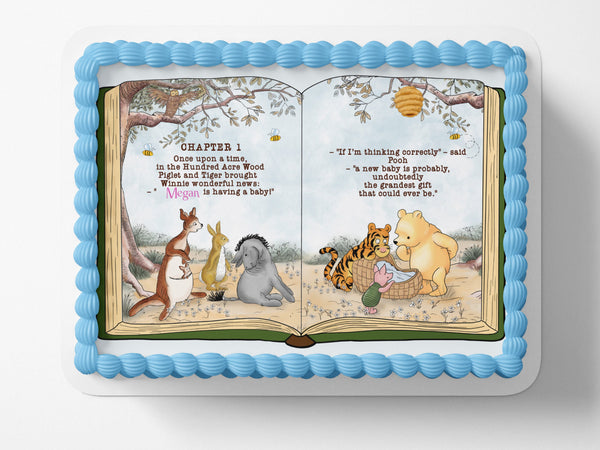 Winnie-The-Pooh Edible Image Cake Topper Personalized Birthday Sheet C -  PartyCreationz