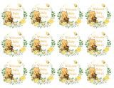 POOH BEAR CUPCAKE Toppers Baby Shower Cupcake toppers Pooh bear baby shower cake Vintage Pooh bear Cupcake toppers Edible Cupcake toppers