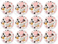 VALENTINE'S DAY Retro CUPCAKE Toppers Edible Image Valentine's Day retro cake topper Valentine's Day cupcake topper Valentines cupcake t