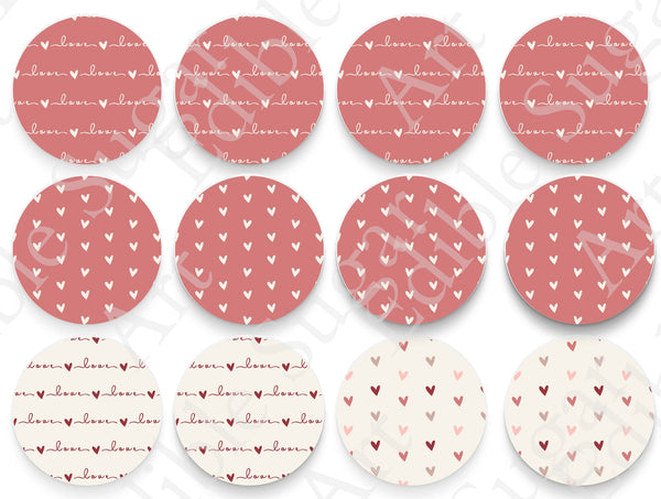 VALENTINE'S DAY CUPCAKE Toppers Edible Image Valentine's Day cake topper Valentine's Day cupcake topper Valentines cupcake t