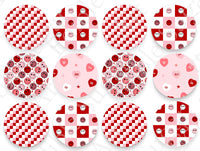 VALENTINE'S DAY Smiley face CUPCAKE Toppers Edible Image Valentine's Day cake topper Valentine's Day cupcake topper Valentines cupcake t