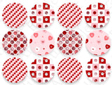 VALENTINE'S DAY Smiley face CUPCAKE Toppers Edible Image Valentine's Day cake topper Valentine's Day cupcake topper Valentines cupcake t