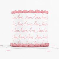 VALENTINE'S DAY CAKE Topper Cake Wrap Love Valentines Day Edible image conversation Heart Cake topper edible image Love writing