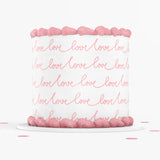 VALENTINE'S DAY CAKE Topper Cake Wrap Love Valentines Day Edible image conversation Heart Cake topper edible image Love writing