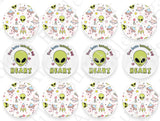 VALENTINE'S DAY Aliens CUPCAKE Toppers Edible Image Valentine's Day alien cake topper Valentine's Day cupcake topper Valentines cupcake t