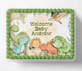 DINOSAUR BABY SHOWER Cake Topper Edible Image Dinosaur baby shower cake Decorations Personalized cake topper